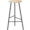 HAY Sitzgelegenheiten-Warm Nordic Barhocker Pebble, 76 cm, Esche geölt – schwarz