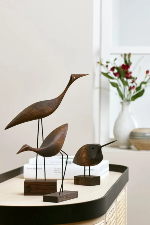 Klong Dekorationsgegenstände-Warm Nordic Beak Bird, Awake Snipe, Eiche geräuchert