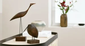 Architectmade Dekorationsgegenstände-Warm Nordic Beak Bird, Lazy Snipe, Eiche geräuchert
