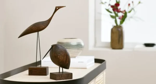 Architectmade Dekorationsgegenstände-Warm Nordic Beak Bird, Lazy Snipe, Eiche geräuchert