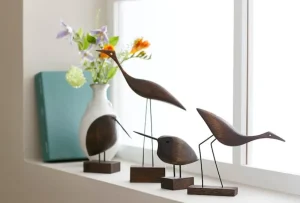 Architectmade Dekorationsgegenstände-Warm Nordic Beak Bird, Lazy Snipe, Eiche geräuchert