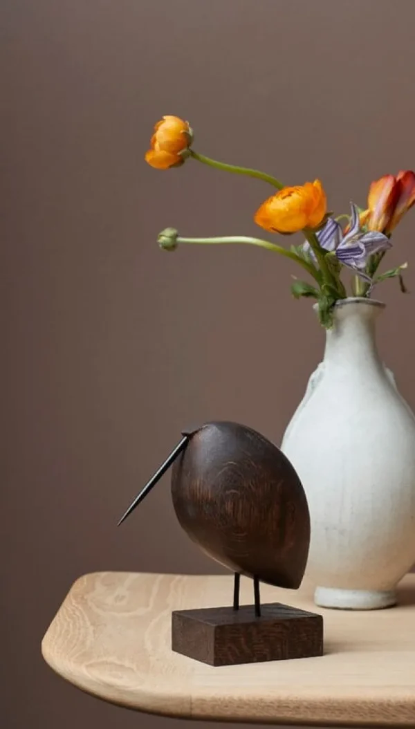 Architectmade Dekorationsgegenstände-Warm Nordic Beak Bird, Lazy Snipe, Eiche geräuchert