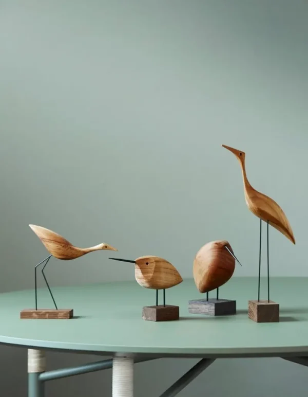 Warm Nordic Dekorationsgegenstände^Beak Bird, Low Heron, Eiche
