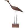 valerie_objects Dekorationsgegenstände-Warm Nordic Beak Bird, Tall Heron, Eiche geräuchert