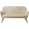 Woud Sofas Und Liegen-Warm Nordic Dwell 2 Sitzer Sofa, Schafsfell Moonlight