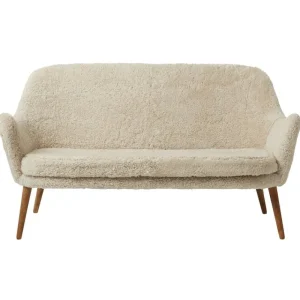Woud Sofas Und Liegen-Warm Nordic Dwell 2 Sitzer Sofa, Schafsfell Moonlight