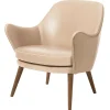 Fredericia Sitzgelegenheiten-Warm Nordic Dwell Sessel, Leder beige