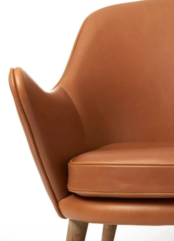 Warm Nordic Sitzgelegenheiten-Dwell Sessel, Leder Cognac