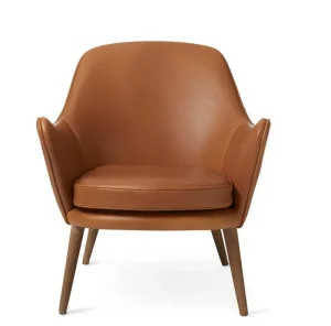 Warm Nordic Sitzgelegenheiten-Dwell Sessel, Leder Cognac