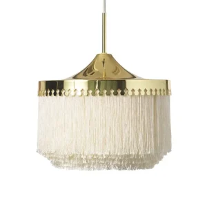 ferm LIVING Deckenleuchten-Warm Nordic Fringe Pendelleuchte, 30 cm, cremeweiß