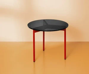 Woud Tische-Warm Nordic From Above Beistelltisch, 52 cm, braun – rot
