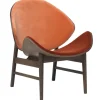 HAY Sitzgelegenheiten-Warm Nordic Loungesessel The Orange, Räuchereiche – ziegelrot/rostrosa