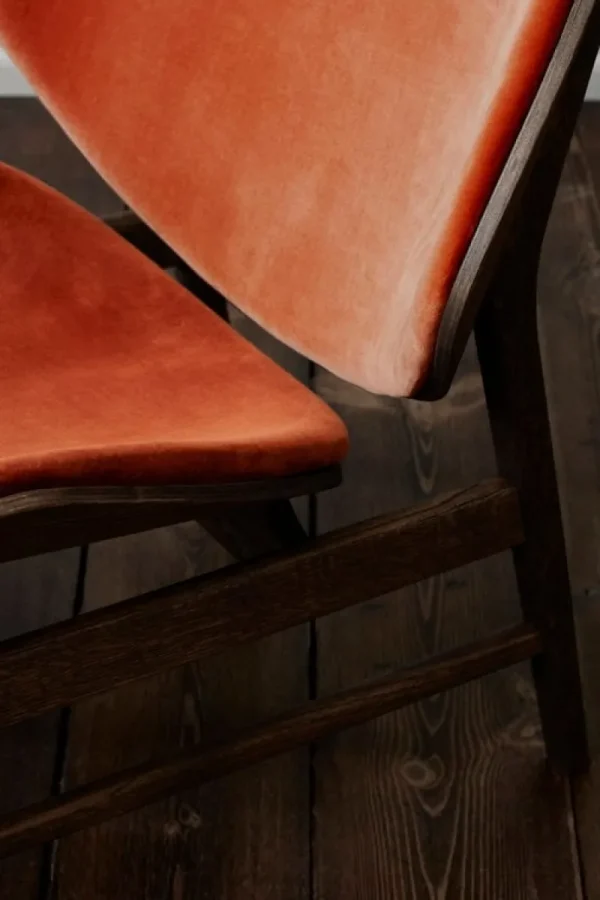 HAY Sitzgelegenheiten-Warm Nordic Loungesessel The Orange, Räuchereiche – ziegelrot/rostrosa