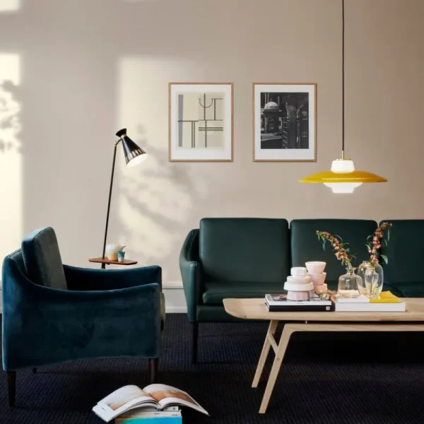 Warm Nordic Sitzgelegenheiten-Loungesessel Mr Olsen, Räuchereiche – dunkelpetrol