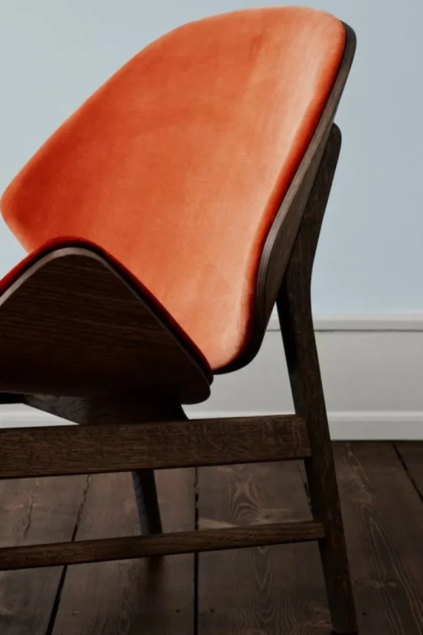 HAY Sitzgelegenheiten-Warm Nordic Loungesessel The Orange, Räuchereiche – ziegelrot/rostrosa