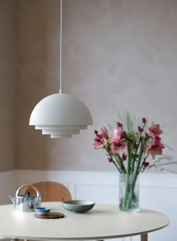 Marset Deckenleuchten-Warm Nordic Milieu Colour Mini Pendelleuchte, klares Weiß