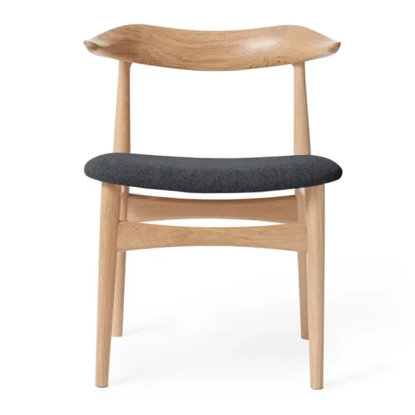 Knoll Sitzgelegenheiten-Warm Nordic Stuhl Cow Horn, Eiche geölt – anthrazit