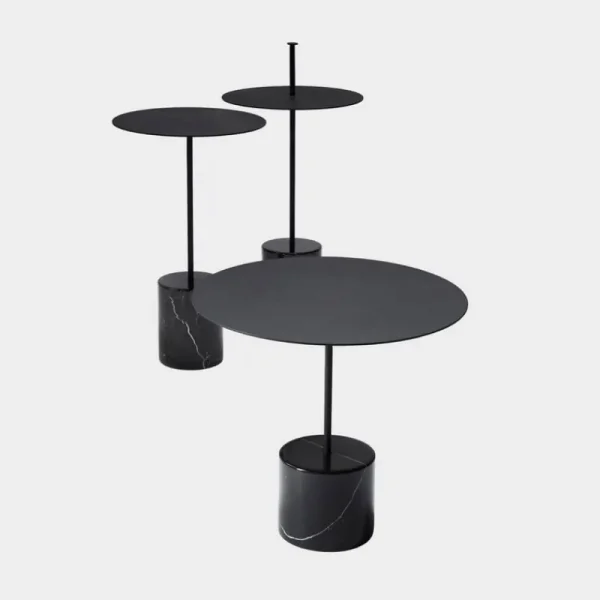 Artek Tische-Wendelbo Calibre Beistelltisch, niedrig, Schwarz - Nero-Marquina-Marmor