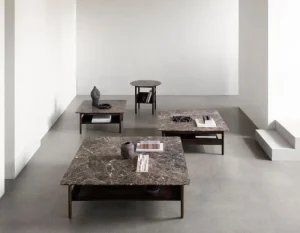 Sibast Tische-Wendelbo Collect Couchtisch, klein, quadratisch, Dunkelbraun - Marmor