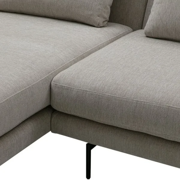HAY Sofas Und Liegen-Wendelbo Edge V2 Sofa, Module 12–34, Schwarz - Soft 2, Hellgrau