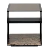 HAY Tische-Wendelbo Expose Beistelltisch, klein, braunes Glas - Emperador-Marmor