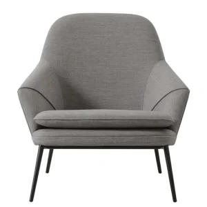 Fritz Hansen Sitzgelegenheiten-Wendelbo Hug Loungesessel, Schwarz - Remix 2 123, Grau