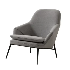 Fritz Hansen Sitzgelegenheiten-Wendelbo Hug Loungesessel, Schwarz - Remix 2 123, Grau