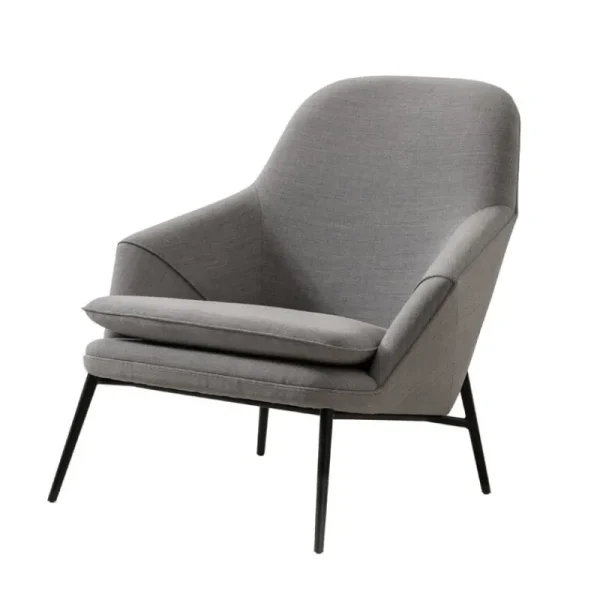 Fritz Hansen Sitzgelegenheiten-Wendelbo Hug Loungesessel, Schwarz - Remix 2 123, Grau