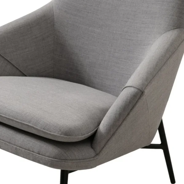 Fritz Hansen Sitzgelegenheiten-Wendelbo Hug Loungesessel, Schwarz - Remix 2 123, Grau