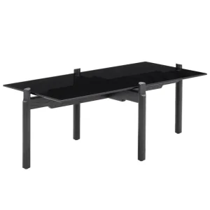 Sibast Tische-Wendelbo Notch Couchtisch, rechteckig, M, Glas - Eiche gebeizt, Schwarz