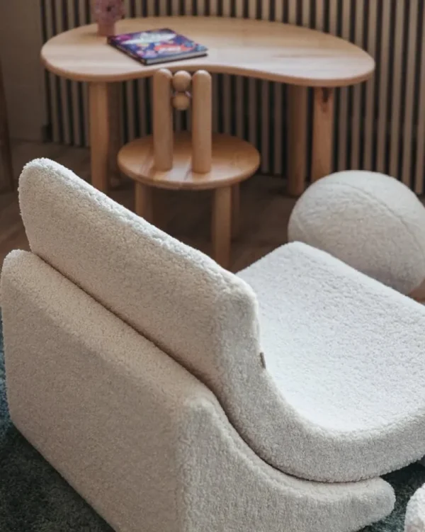 Kinder Wigiwama Möbel Für Das Kinderzimmer^Moon Stuhl, Cremeweiß
