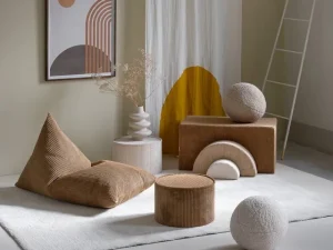 Kinder Wigiwama Möbel Für Das Kinderzimmer | Sitzgelegenheiten^Pouf-Set, Pfefferminzgrün