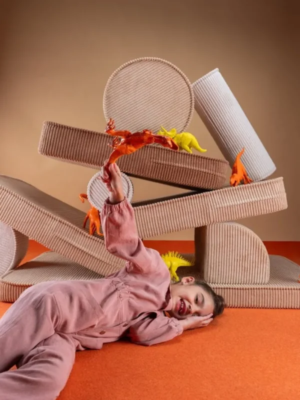 Kinder Wigiwama Möbel Für Das Kinderzimmer | Sitzgelegenheiten^Pouf-Set, Pfefferminzgrün
