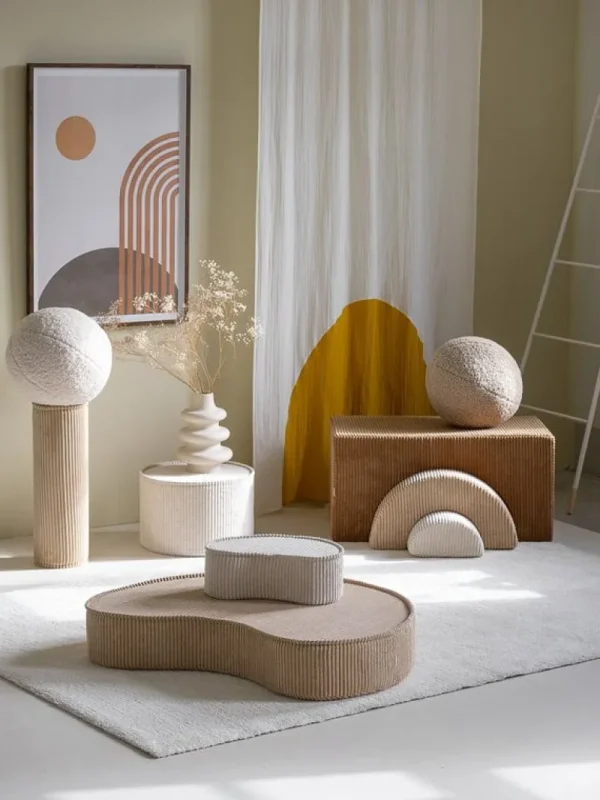 Kinder Wigiwama Möbel Für Das Kinderzimmer | Sitzgelegenheiten^Pouf-Set, Pfefferminzgrün