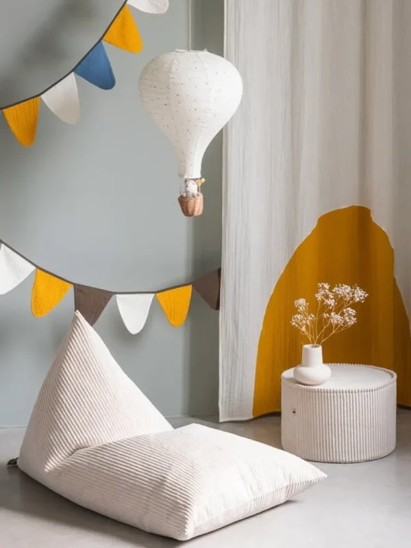 Kinder Wigiwama Möbel Für Das Kinderzimmer | Sitzgelegenheiten^Pouf-Set, Pfefferminzgrün