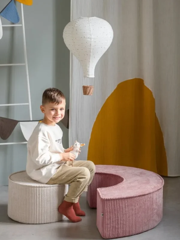 Kinder Wigiwama Möbel Für Das Kinderzimmer | Sitzgelegenheiten^Pouf-Set, Pink Mousse