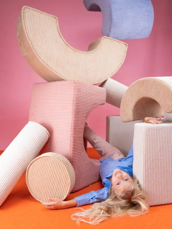 Kinder Wigiwama Möbel Für Das Kinderzimmer | Sitzgelegenheiten^Pouf-Set, Pink Mousse