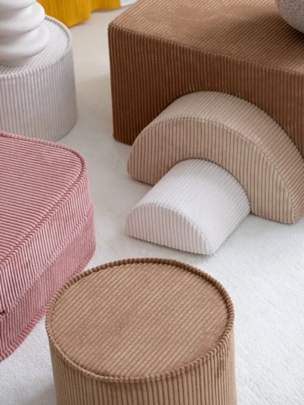 Kinder Wigiwama Möbel Für Das Kinderzimmer | Sitzgelegenheiten^Pouf-Set, Pink Mousse