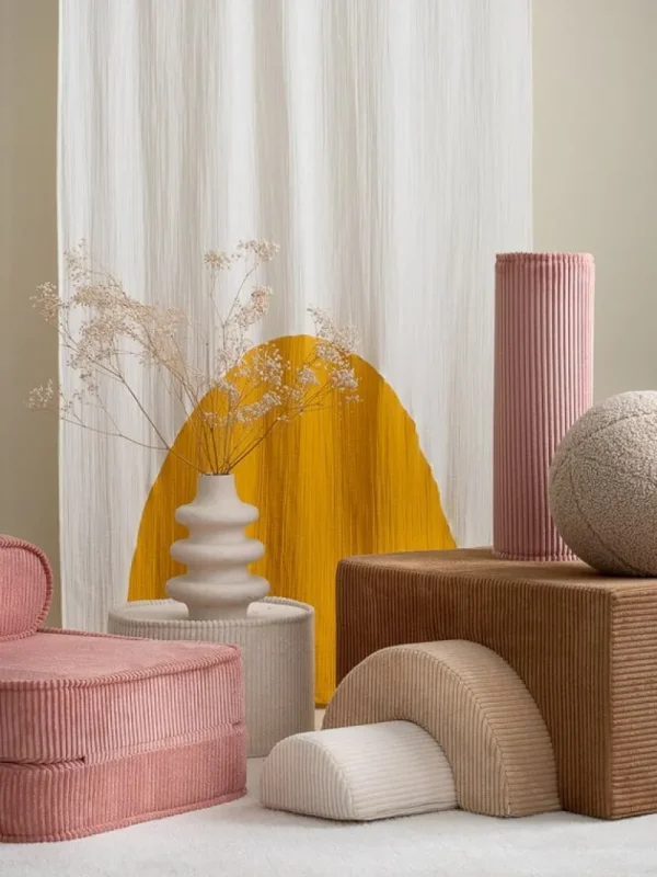 Kinder Wigiwama Möbel Für Das Kinderzimmer | Sitzgelegenheiten^Pouf-Set, Pink Mousse