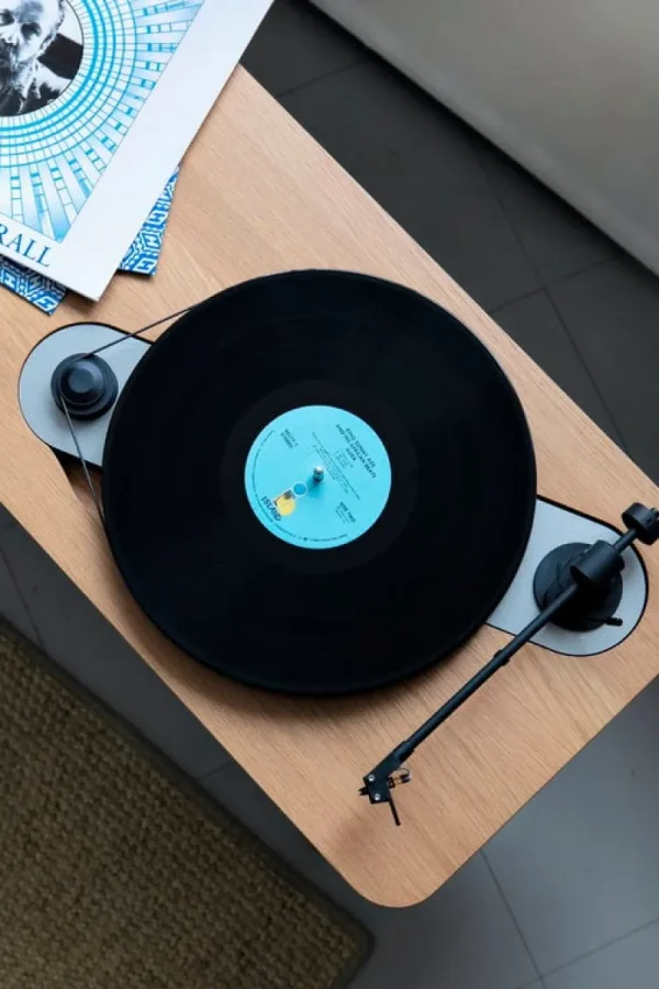 Wooden Unterhaltungselektronik^Turntable Plattenspieler, Eiche