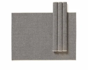 Woodnotes Tischwäsche | Tischwäsche^Morning Tischset, 35 x 45 cm, 4 Stück, Schwarz – Steingrau