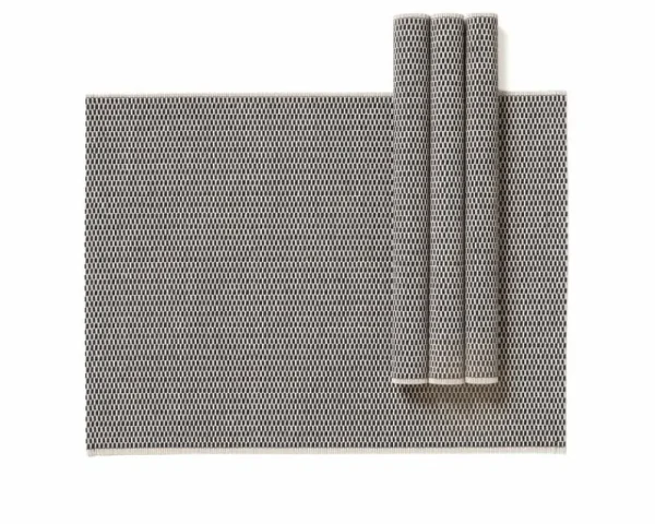 Woodnotes Tischwäsche | Tischwäsche^Morning Tischset, 35 x 45 cm, 4 Stück, Schwarz – Steingrau