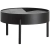 Woud Tische-Arc Couchtisch 66 cm, Esche schwarz lackiert
