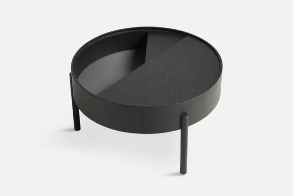Woud Tische-Arc Couchtisch 66 cm, Esche schwarz lackiert