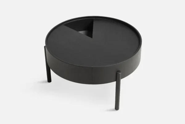 Woud Tische-Arc Couchtisch 66 cm, Esche schwarz lackiert