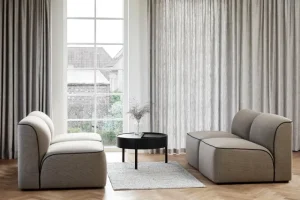 Woud Tische-Arc Couchtisch 66 cm, Esche schwarz lackiert