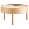 Viccarbe Tische-Woud Arc Couchtisch, 66 cm, Eiche weiß pigmentiert