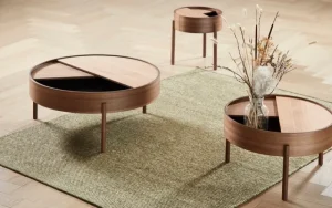 Fogia Tische-Woud Arc Couchtisch, 89 cm, Walnuss matt lackiert