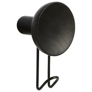 Woud Garderoben Und Kleiderbügel^Around Wandhaken, groß, Eiche schwarz lackiert - schw. Metall