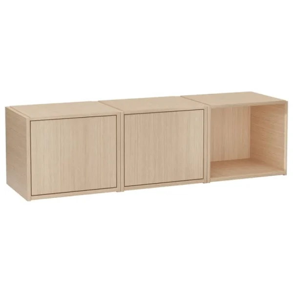 Muuto Regale-Woud Bricks Regalsystem B, Eiche weiß lackiert
